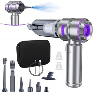 4 En 1 Aspirateur Voiture Puissant Sans Fil, 20 Kpa, 30 Mins Autonomie, Mini Aspirateur De Voiture Puissant Avec Moteur Sans Brosse Et Soufflerie D'Air/Air/Pompe Buse, Pour Voiture, Maison, Bureau - Neuf