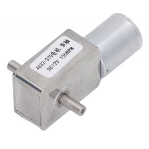 XYONG Moteur a engrenages a vis sans fin DC12 V, micro-moteur electrique a double arbre, moteur reducteur entierement metallique 4632-370 150 tr/min - Neuf