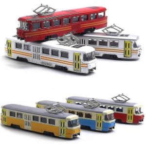 Train Tram Die-cast Toy Car Musical Light-up Children's Toy Holiday Gift Banmo-Jaune Gris - Neuf