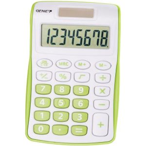 Calculatrice 120 B 8 chiffres (Dual Power (Pile,solaire),design compact vert - Neuf