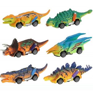 6 Pack Dinosaur Toys Pull Back Cars Toy Dino Toys For Children Boys Christmas Birthday Gift-B - Neuf
