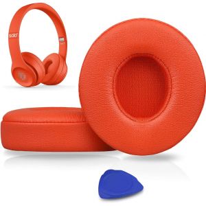Coussinets d'oreille, Oreillettes de Remplacement pour Beats Solo 2 & Solo 3 sans Fil Casque Supra-auriculaire, Cache-Oreilles Couverts en Cuir prot&iquest;&iquest;ine, supression de Bruit Mousse &iquest;&iquest; m&iquest;&iquest;moire - Neuf