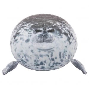 Oreiller En Peluche Phoque,Oreiller Phoque Potelé,Jouet D'oreiller Animal En Peluche Mignon,Cadeau D'anniversaire,Cadeau De La Saint-Valentin - Neuf