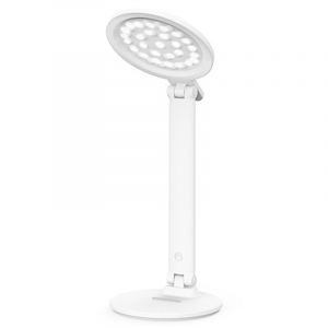 HJLIAN Lampe de bureau LED pliable et rechargeable par USB, protection des yeux, variateur d'intensite, ideale pour un dortoir, une table de chevet ou un abat-jour rond 618, 27 LED - Neuf