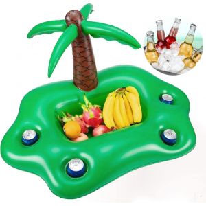 Palmier gonflable, plateau de piscine, bar flottant gonflable pour piscine, bouée de piscine, bar flottant pour piscine, plateau gonflable, plateau flottant gonflable en verre, été P - Neuf