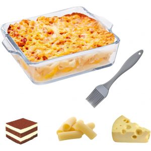 Subzonal-Plat &Agrave; R&ocirc;tir Carr&eacute; En Verre Transparent De 21 X 21 Cm, Tr&egrave;s R&eacute;sistant &Agrave; La Chaleur, Passe Au Four, Au Micro-Ondes Et Au Lave-Vaisselle, 1,8 L - Neuf