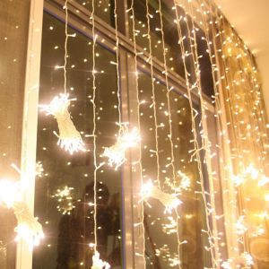 Hjlian Guirlande Lumineuse Led 3 X 5 M Pour Fenetre, Chambre, Jardin, Fete, Noel, Blanc Chaud, Ue - Neuf