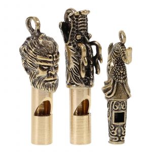 3pcs Camping Sifflet Artisanat Sifflet Cuivre Sifflet Pendentif Sifflet Sifflet Ext&eacute;rieur-Saoz - Neuf