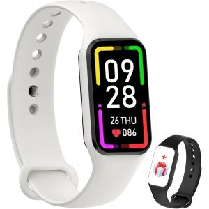 KALANKA-Montre Connect&eacute;e Femme Homme, Smartwatch, Montre de Sport, &Eacute;tanche,Oxym&egrave;tre Podom&egrave;tre,Cardiofrequencem&egrave;tre, Calories,Fitness pour Android iOS avec (Gris) - Neuf