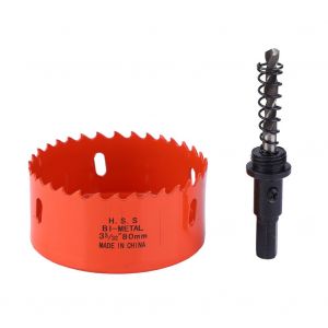 Scie cloche bimetallique M42, coupe-trou pour tole, foret de coupe (80 mm) - Neuf