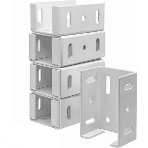 Kit De Supports De Rails Robustes De 2-3 / 4 Pouces,Support De Clôture En Aluminium Blanc - Neuf