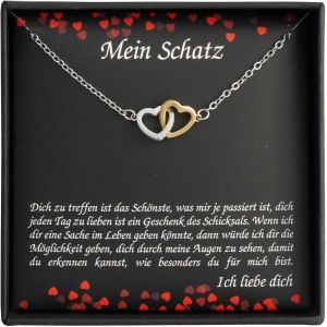 Collier Personnalis&eacute; Pour Femme Avec Un Pendentif En Forme De Coeur Entrelac&eacute; Contenant Un Message D'amour Pour Votre Ch&eacute;ri,Votre Femme Ou Votre Partenaire. Id&eacute;e De Cadeau - Neuf