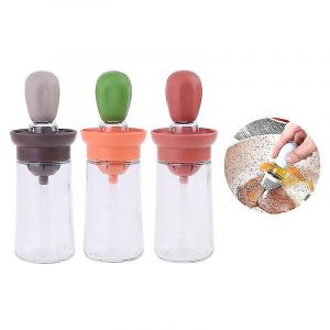 Bouteille D'assaisonnement En Verre Pour Barbecue, Vinaigre, Sauce Soja, Injecteur D'assaisonnement, Bouteille D'huile, Orange Vert - Neuf