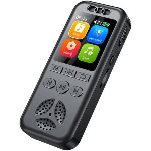 lbgwp60-EnregistreurVocal Numérique De 64 Go - Activation Vocale - Réduction Du Bruit - Lecteur De Musique Mp3 - Enregistrement De Fichiers De 280 Heures - Mot De Passe Pour Conférences, Réunions, Co - Neuf