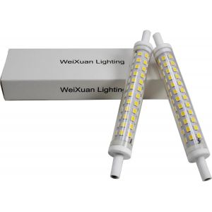 Kaleidoscope-R7s Led 118mm 10w J118 Lampe 880lm, R7s 78mm 7w J78 590l, Non Dimmable, 360 Degrés, 230v. 2pcs (Blanc Chaud, 118mm)[Q2383] - Neuf
