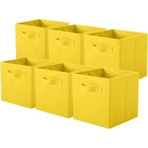 Lot De 2 Bacs Cubiques De Rangement Pliables En Tissu Pour Placard Et Jouets, Polypropyl¿¿Ne, Violet Fonc¿¿ - Neuf