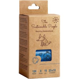 CHECARZHN--NO1-Tsp Sacs À Déjections Canines Recyclés - Certifiés Blue Angel - Grands, Anti-Fuites - Made In Eu - 120 Pcs - Min. 80% Recyclé Post-Consommation (Pe) -Fort (15µm)- Modèle 23X33Cm - Neuf
