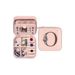 Bo&icirc;te &agrave; bijoux de voyage avec miroir et compartiments de rangement - Neuf