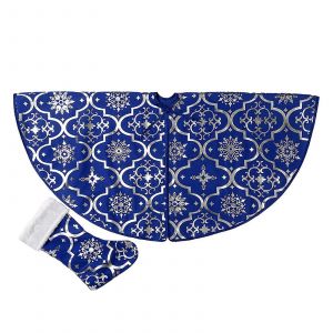 Jupe de sapin de No&euml;l, tapis de No&euml;l rouge doux avec canne de No&euml;l, jolie d&eacute;coration de No&euml;l pour le pied du sapin - Neuf