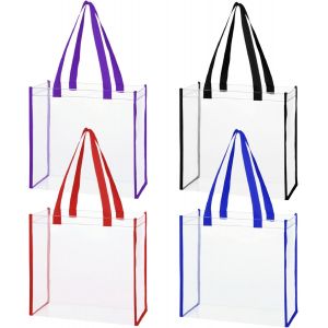 Senior-Sac Transparent 4 En 1 - Sac De Plage, &Agrave; Main, &Agrave; Bandouli&egrave;re Et Plastique Pour Femme - Id&eacute;al Pour Shopping, &Eacute;coles Et Concerts[L2077] - Neuf