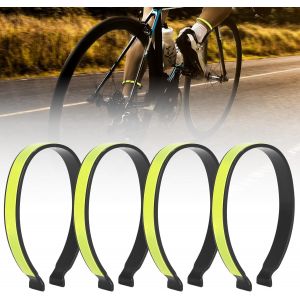 Acdsgd-Serre Pantalon Velo, 4 Pcs Pince Pantalon Velo, Cheville Reflechissante Velo, Pinces &Agrave; V&eacute;lo R&eacute;fl&eacute;chissantes Pour Hommes Et Femmes, Pour Cyclisme, Course &Agrave; Pied, Skateboard - Neuf