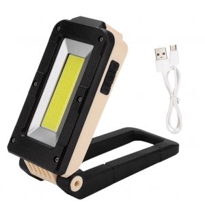 Hjlian Lampe De Poche Led Portable D'exterieur Rechargeable Par Usb, Lampe De Travail Magnetique Cob Avec Crochet - Neuf