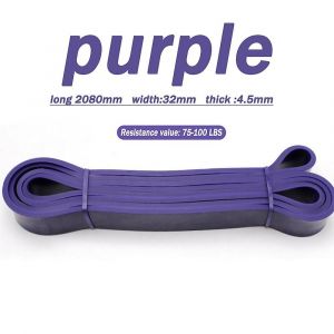 Bandes De Résistance, Équipement D'entraînement, Bande Élastique, Musculation, Pilates, Fitness, Extenseur, Unisexe (Violet) - Neuf