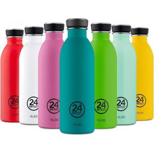 Gjfty-Urban Bottle - Gourde 1l /500ml/250ml, Cantine Reutilisable 100% Hermétique Bouteilles Inox Écologiques Sans Bpa Avec Design Italien [Non Isotherme, Ultralégère] - Neuf