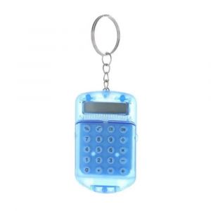 QSJ-Porte-clés portable Mini Flip Calculator,porte-clés pendentif,cadeau porte-clés,petite calculatrice,offre spéciale-Bleu - Neuf