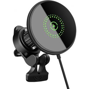 Chargeur De Voiture Magn&eacute;tique Sans Fil,Charge Rapide Compatible Avec Le Support De Voiture Mag Safe,Support De T&eacute;l&eacute;phone Magn&eacute;tique Sans Fil Pour Iphone 16 15 14 13 12 S&eacute;rie - Neuf