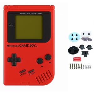 Coque de Remplacement Rouge Game Boy DMG avec Set Complet de Boutons - Neuf