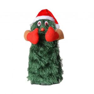 Arbre de Noël chantant et dansant, mignon et intéressant, jouet électrique rotatif en peluche pour les vacances - Neuf