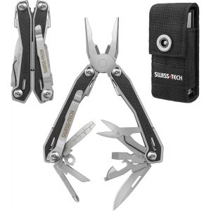 ERYI-Pince Multifonction En Acier Inoxydable 16 En 1, Couteau Multifonction Avec Structure Autoverrouillée, Multitool Tournevis Ouvre-Bouteille Pour Camping, Extérieur, Randonnée, Réparation - Neuf