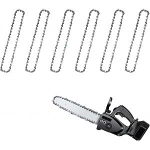 POPU-6 Pièces Chaine De Tronconneuse 8 Pouces,Mini Chaîne De Tronçonneuse,Chaîne De Tronçonneuse,Longueur De Guide-Chaîne,Guide Tronçonneuse,Convient Pour La Coupe Du Bois,Des Arbres De Jardin,Etc. - Neuf