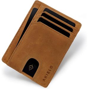 TRAHOO-Portefeuille Homme RFID Blocage avec Coffret Cadeau &iquest; Porte Cartes Ultra Fin &iquest; Portefeuille Minimaliste (Collection Bravo) - Neuf