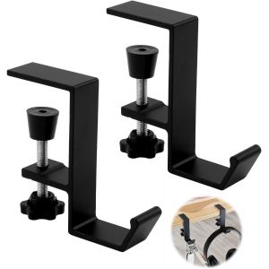 LORANKA-2pcs Support Pour Casque, Support De Casque, Support Casque Bureau, Support De Bureau, R&eacute;glable Avec Crochet De Suspension, Organisateur De Bureau Pour &Eacute;couteurs De Jeu, Cl&eacute;s, Accessoires - Neuf