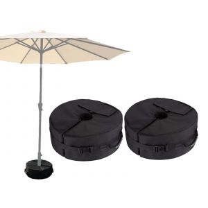 Lot De 2 Sacs De Lestage Pour Parasol D'ext&eacute;rieur, Pour Une Stabilit&eacute; Et Un Soutien Optimaux. - Neuf