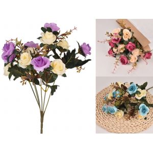 Lot de 2 roses artificielles pour la d&eacute;coration de la maison, du bureau, d'un mariage ou comme accessoire de photographie - Neuf