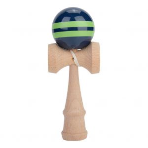 Balle Kendama a rayures pour enfants, jeu de jonglerie habile, jouet traditionnel japonais (bleu et vert) - Neuf