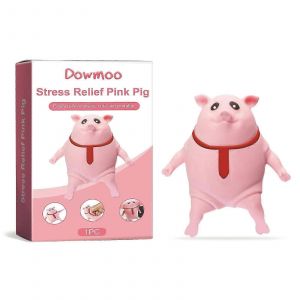 Jouet anti-stress cochon rose, jouet anti-stress amusant et mignon, jouet anti-stress extensible, jouet anti-compression - Neuf