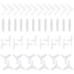 48 Pcs Connecteurs Du Tuyau D'air,Ventouses D'aquarium Transparent,Ventouses Pour Aquarium En Plastique T L Y Pour Pompes À Air D¿Aquarium De 6 Mm - Neuf