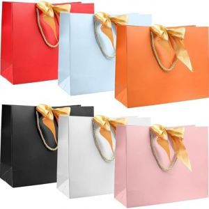 Tianyi-Inheming 6 Pi&egrave;ces Sacs Cadeaux Avec Rubans,Sac Cadeau Grand Format, Sac Cadeau Mariage,Pour Anniversaire, Mariage, F&ecirc;te De Festival - Neuf