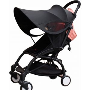 Pare-Soleil Pour Poussette, Pare-Soleil Universel Pour Poussette, Protection Solaire Upf50+, Anti-Uv, Pare-Soleil Coupe-Vent, Imperm&eacute;able, Avec Moustiquaire - Neuf