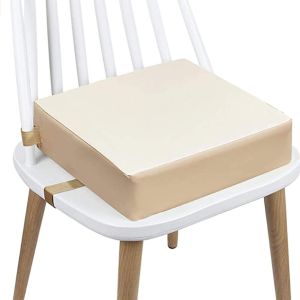 Portable R&eacute;hausseur Coussin De Si&egrave;ge Chaise Haute Lavable Avec Boucle De S&eacute;curit&eacute; Pour Repas Voyage De B&eacute;b&eacute; Bambin Enfant Tout-Petit (Beige) - Neuf