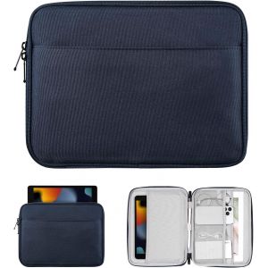 Kal-9-11"" Étui De Tablette Pour Ipad 11 Pouces A16 2025, Ipad 10e Gén. 10,9"", Ipad 10,2"", Ipad Air 11/Air 5e/4e Gén. 10,9"", Galaxy Tab A9+/A9 Plus 11"", Étui De Transport Avec Poche, Indigo - Neuf
