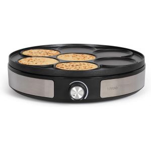 lbgwp60-Crêpière Réversible Dop247 - Ø33 Cm/Ø10 Cm, 1500W, Thermostat Réglable, Accessoires Inclus - Neuf
