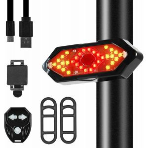 Feu Arrière De Vélo Intelligent Avec Clignotants, Télécommande - Neuf