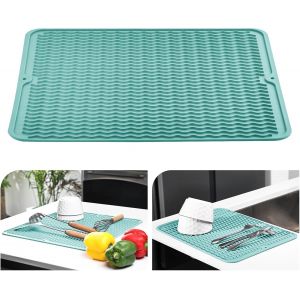 Tapis D'Égouttement 40 X 45 Cm, Vaisselle En Silicone Résistant À La Chaleur, Antidérapant, Tapis D'Égouttement, Set De Table - Neuf