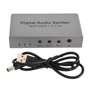 Le répartiteur optique SPDIF 1x3 prend en charge LPCM2.0 DTS pour Dolby AC3 Répartiteur de son optique numérique pour lecteur de CD de cinéma maison - Neuf