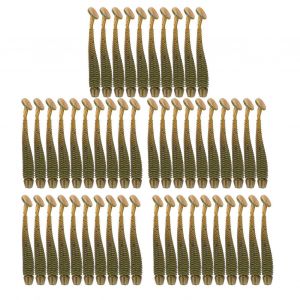 50pcs 5cm Souple En Plastique Pêche Leurres T Queue Grub Ver Appâts Poisson Matériel Accessoire Noir - Neuf